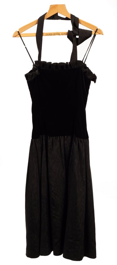 A Gina Fratini black evening dress and jacket, the dress with velvet bodice and a taffeta skirt, - Image 2 of 4