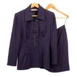 A Bruce Oldfield wool crepe jacket and short skirt,