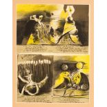 Graham Sutherland (1903-1980)/Two Illustrations for Hieroglyphics by Francis Quarles/framed as one,