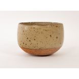 Joanna Constantinidis (1927-2000), a stoneware bowl with speckled ash glaze, impressed mark, 12.