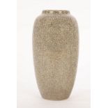 Anita Hoy (1914-2000) for Bullers Pottery, a tall ovoid vase of grey crackle glaze, 21.