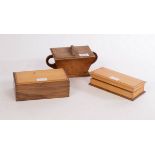 Austin Gardiner (20th Century), a wooden box with hinged lid, stamped A Gardiner to base, 21cm wide,
