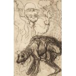 John Kiki (born 1943)/Man and Dog/limited edition 4/15, signed and dated 90/etching,