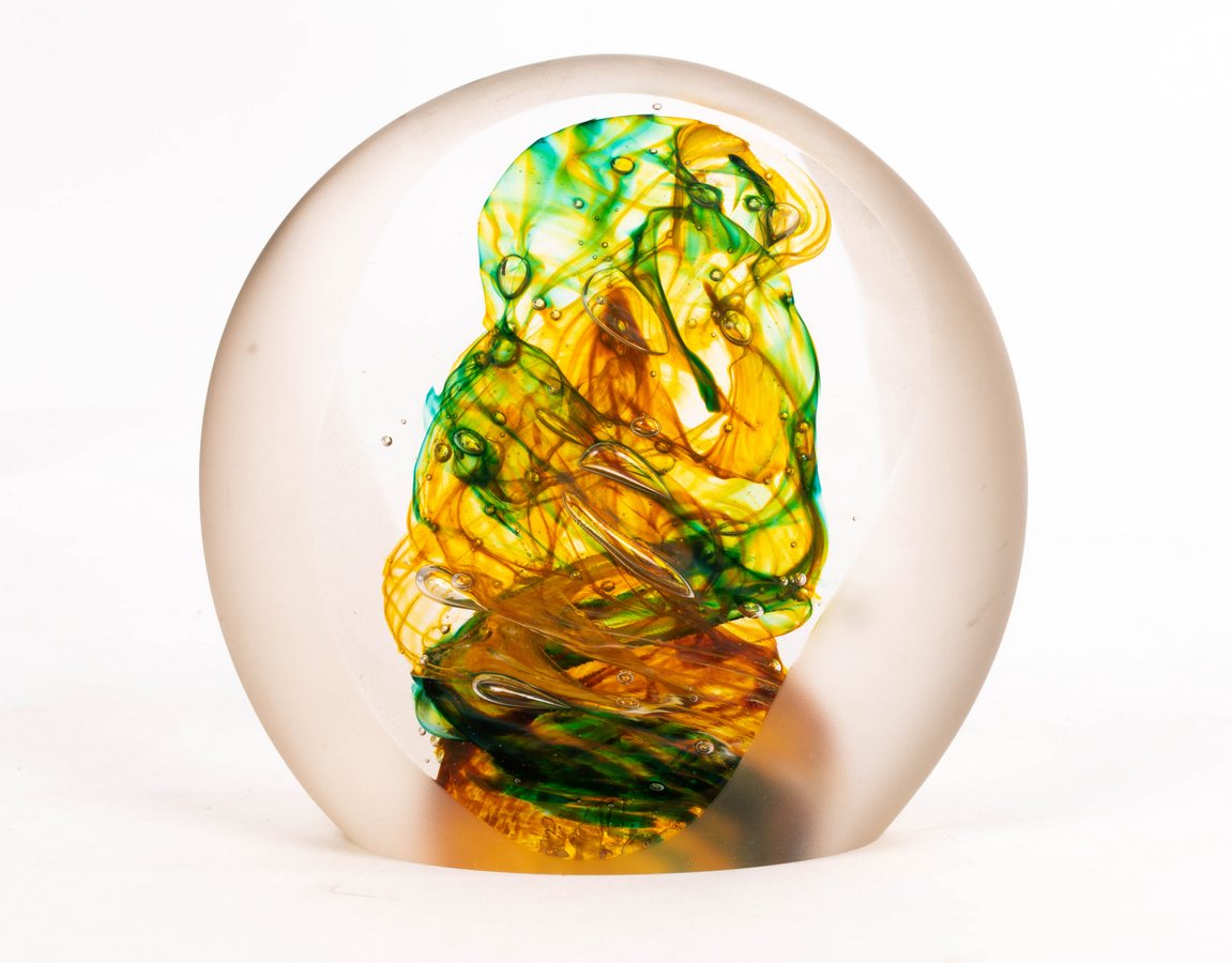 Michael Harris, an Isle of White glass paperweight, 7cm high, a glass paperweight by Jane Charles, - Image 4 of 6