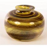 Michael Harris, an Isle of Wight glass globular vase from the Tortoiseshell range,