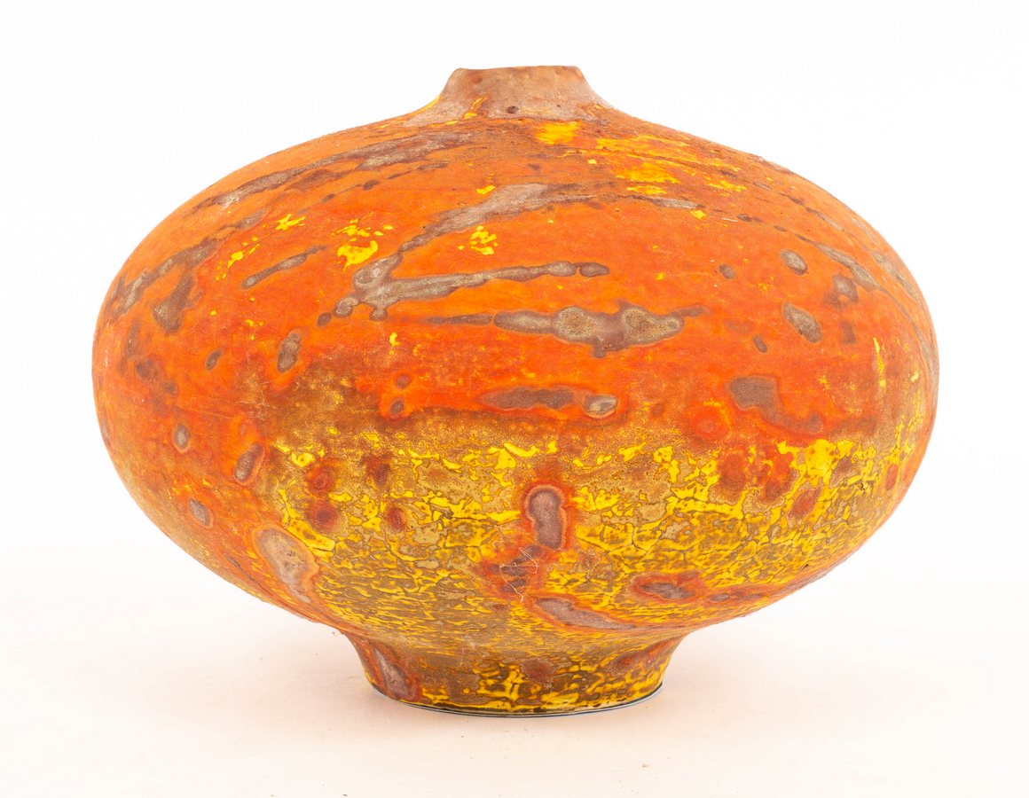 Peter Andersson (born 1958), a spherical orange vessel, label under,