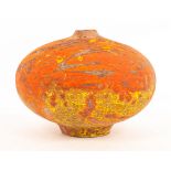 Peter Andersson (born 1958), a spherical orange vessel, label under,