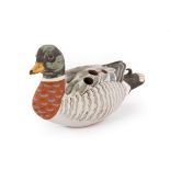 Neil Ions (born 1949); an ocarina in the form of a duck, signed and dated 20/3/88 to base, 17.