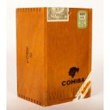 An open cabinet of twenty Cohiba Siglo III/3 Havana/Habana Cuban cigars/Provenance: Tidenham