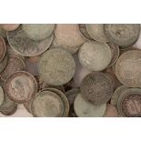 A quantity of British pre 1947 silver coins,