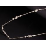 A fine link pearl set necklace,