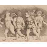 After Altobello Meloni (1485-1530)/Four Dancing Cherubs/one dressed in a tunic in the form of a