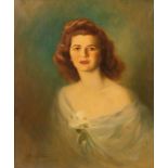 M Ludlow Symonds/Mrs Greening/half-length portrait/oil on canvas,
