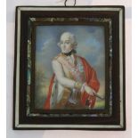 French School, Early 19th Century/Portrait miniature of a Nobleman/facing right,