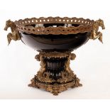 A gilt metal mounted table centrepiece,