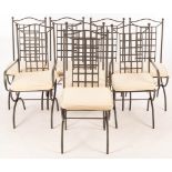 Eight lattice back conservatory chairs/Provenance: Tidenham Manor CONDITION REPORT: