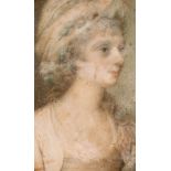 English School, late 18th Century/Portrait Miniature of a Lady/half-length,