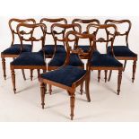A set of eight William IV dining chairs,