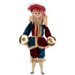 A German bisque head doll, attributed to Cuno Atto Dressel, the cymbal player,