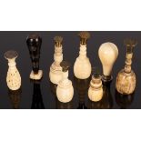 Eight ivory handled seals CONDITION REPORT: Lot contains an element of pre-1947