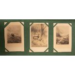 An album of approximately two hundred and fifty early 20th Century postcards, actors, topographical,