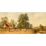 John Faulkner (1835-1894)/The Shepherd's Home/signed/watercolour,