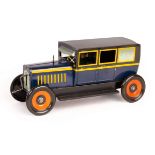 A German tinplate Hess mobile with driver and engine handle,