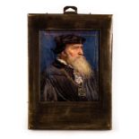 M E Hawkley/Portrait Miniature of a Gentleman/signed and dated,