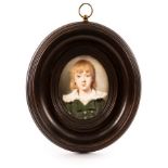 English School, late 18th Century/Portrait Miniature of Charles Faulkner/aged six,
