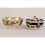 A Chamberlains Worcester slop bowl, 16cm diameter and a Chamberlains Worcester sucrier and cover,