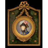 French School, early 19th Century/Portrait Miniature of a Naval Officer/looking left,