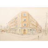 Peter Kent/27 Lambs Conduit Street WG1/signed and dated 81/pencil and crayon,