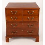 A George III mahogany pot cupboard of chest form, 67.
