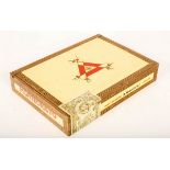 An opened, incomplete boxed set of twelve Montecristo No.