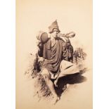 Attributed to Sir Benjamin Simpson (1831-1928)/Tibetan Buddhist Chod Practitioner/mounted and