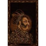 Mughal School, 19th Century/Portrait Miniature of a Maharaja/wearing a decorative jacket,