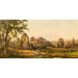 John Faulkner (1835-1894)/A Byway to the Church/signed/watercolour,