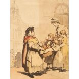 After Thomas Rowlandson/Cries of London/five, no 1, 2, 3, 4 and 8/hand coloured etchings, 32.