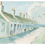 Gill Holloway (born 1928)/Cottages on Seil Island, Argyll/monogrammed and dated 2000/gouache,