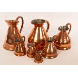 A Victorian copper gallon measure,