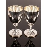 A pair of Sterling silver goblets, marked Hong Kong,