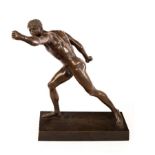 After the Antique/A 19th Century bronze model of the Borghese Gladiator/marked Bronze Garanti 111,