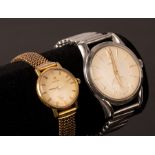 A gentleman's stainless steel Omega wristwatch, circa 1965,