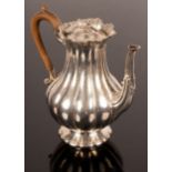 A William IV silver coffee pot, James Charles Edington, London 1837,