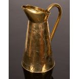 A large brass ewer decorated fish, birds and fleur-de-lis,