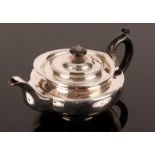 A George IV silver teapot, Emes & Barnard, London 1823,