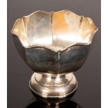 An octagonal silver rose bowl, Birmingham 1912,