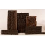 A quantity of carved fragments of panelling,