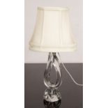 A Daum glass table lamp,