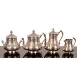 A French silver tea and coffee set, .